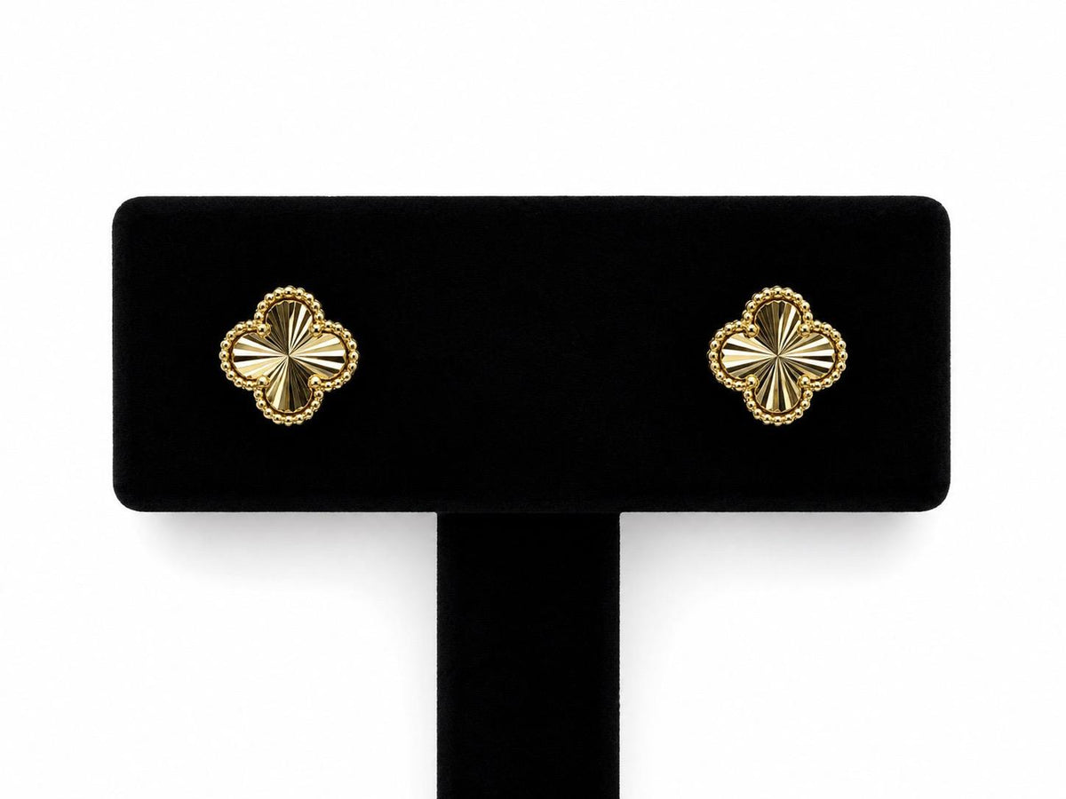 Beaded Clover Earrings