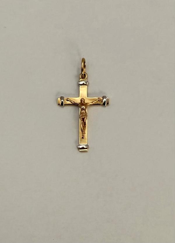Two-Tone Crucifix Pendant — Eternia Vitta