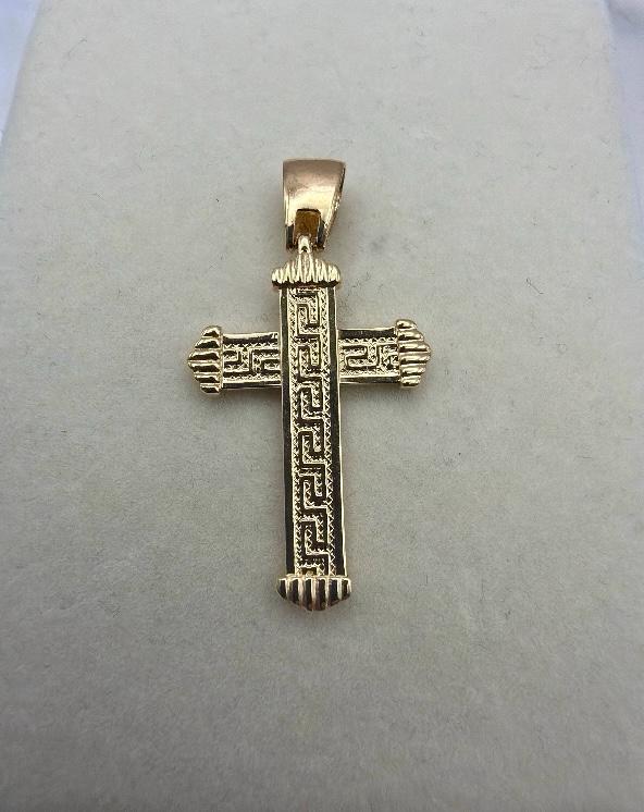 Greek Key Cross Pendant — Eternia Vitta